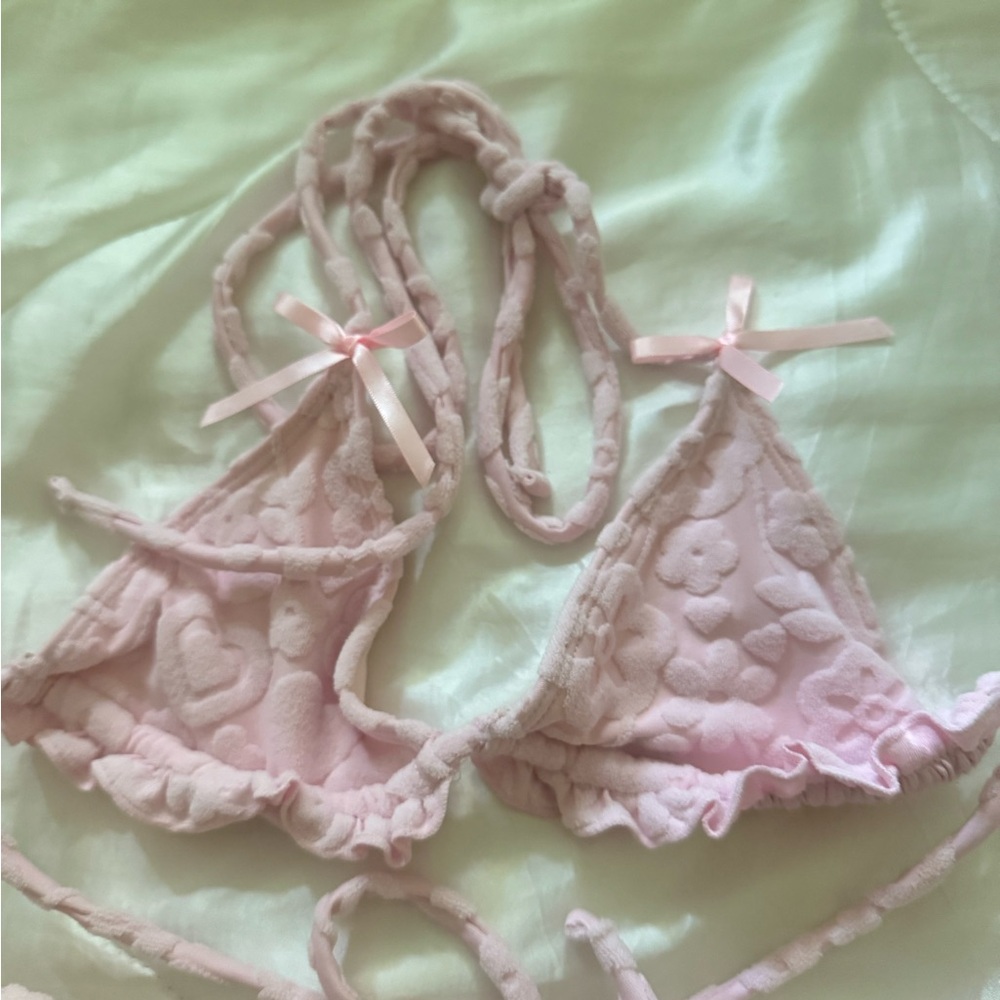 Blackbough Light Pink Textured Bikini - Picture 5 of 6